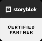 Certified Storyblok Partner badge